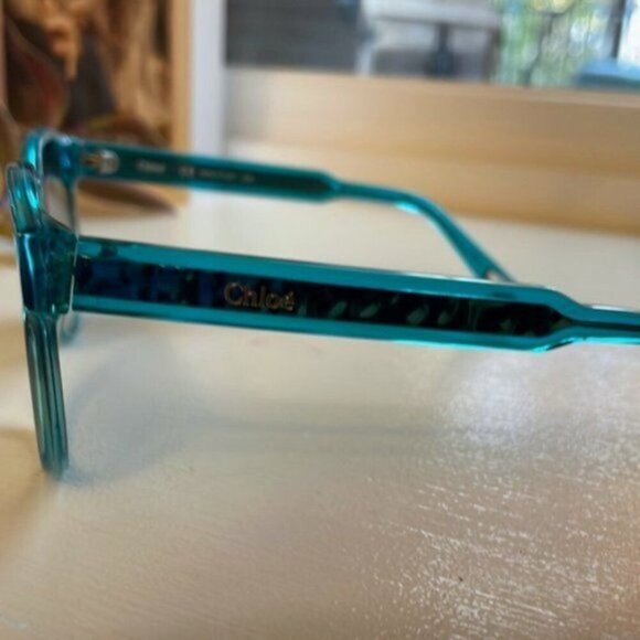 Chloe Willow 52mm Round Sunglasses Blue - Picture 6 of 9